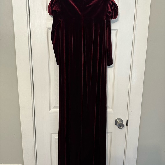Jenny Yoo Off-The-Shoulder Velvet Dress - Picture 3 of 6